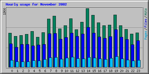 Hourly usage for November 2002